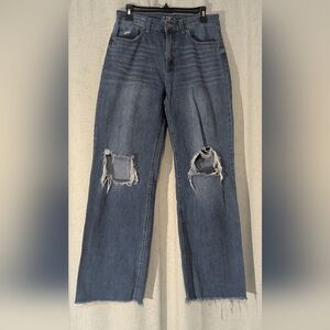 Rewash #bemore Distressed Blue Women's Jeans